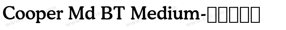 Cooper Md BT Medium字体转换